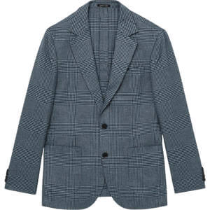 REISS GOULD Single Breasted Check Blazer With Wool